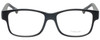 Profile View of Enhance EN4075 Designer Progressive Lens Blue Light Blocking Eyeglasses in Matte Black Mens Classic Full Rim Acetate 60 mm
