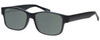 Profile View of Enhance EN4075 Designer Polarized Reading Sunglasses with Custom Cut Powered Smoke Grey Lenses in Matte Black Mens Classic Full Rim Acetate 60 mm