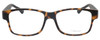 Front View of Enhance EN4075 Designer Reading Eye Glasses with Custom Cut Powered Lenses in Matte Tortoise Havana Brown Gold Mens Classic Full Rim Acetate 60 mm