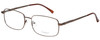 Profile View of Enhance EN4106 Designer Bi-Focal Prescription Rx Eyeglasses in Brown Mens Rectangle Full Rim Metal 60 mm