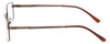 Side View of Enhance EN4106 Designer Progressive Lens Blue Light Blocking Eyeglasses in Brown Mens Rectangle Full Rim Metal 60 mm