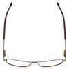 Top View of Enhance Mens BIG&TALL EN4106-BRW-63mm Metal Designer Reading Glasses Shiny Brown