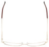 Top View of Enhance EN4106 Designer Bi-Focal Prescription Rx Eyeglasses in Gold Mens Rectangle Full Rim Metal 60 mm