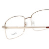 Close Up View of Enhance Mens BIG&TALL EN4106-GLD-63 mm Metal Designer Reading Glasses Shiny Gold