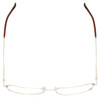 Top View of Enhance EN4106 Designer Progressive Lens Prescription Rx Eyeglasses in Gold Mens Rectangle Full Rim Metal 63 mm