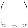 Top View of Enhance EN4106 Designer Reading Eye Glasses with Custom Cut Powered Lenses in Gunmetal Silver Mens Rectangle Full Rim Metal 60 mm