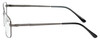 Side View of Enhance EN4106 Designer Progressive Lens Blue Light Blocking Eyeglasses in Gunmetal Silver Mens Rectangle Full Rim Metal 60 mm