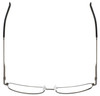 Top View of Enhance Mens BIG & TALL EN4106-GUN-63mm Metal Designer Reading Glasses Gun Metal