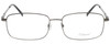 Front View of Enhance EN4106 Designer Single Vision Prescription Rx Eyeglasses in Gunmetal Silver Mens Rectangle Full Rim Metal 63 mm