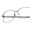 Close Up View of Enhance EN4106 Designer Bi-Focal Prescription Rx Eyeglasses in Gunmetal Silver Mens Rectangle Full Rim Metal 63 mm