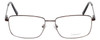 Front View of Enhance EN4161 Designer Bi-Focal Prescription Rx Eyeglasses in Brown Mens Rectangle Full Rim Metal 60 mm