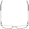 Top View of Enhance EN4161 Designer Reading Eye Glasses with Custom Cut Powered Lenses in Gunmetal Black Mens Rectangle Full Rim Metal 60 mm