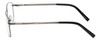 Side View of Enhance EN4161 Designer Progressive Lens Blue Light Blocking Eyeglasses in Gunmetal Black Mens Rectangle Full Rim Metal 60 mm