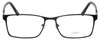 Front View of Enhance EN4172 Designer Single Vision Prescription Rx Eyeglasses in Matte Black Mens Rectangle Full Rim Metal 59 mm