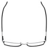 Top View of Enhance EN4172 Designer Progressive Lens Prescription Rx Eyeglasses in Matte Black Mens Rectangle Full Rim Metal 59 mm