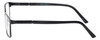 Side View of Enhance EN4172 Designer Blue Light Blocking Eyeglasses in Matte Black Mens Rectangle Full Rim Metal 59 mm