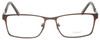 Front View of Enhance Mens BIG & TALL EN4172-MBR-59 mm Designer Reading Glasses in Matte Brown