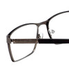 Close Up View of Enhance Mens BIG & TALL EN4172-MGU-59mm Designer Reading Glasses Matte Gun Metal
