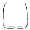Top View of Enhance Mens BIG & TALL EN4172-MGU-59mm Designer Reading Glasses Matte Gun Metal