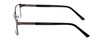 Side View of Enhance EN4172 Designer Progressive Lens Blue Light Blocking Eyeglasses in Matte Gunmetal Black Mens Rectangle Full Rim Metal 59 mm