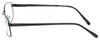 Side View of Enhance EN4182 Designer Progressive Lens Prescription Rx Eyeglasses in Satin Black Mens Rectangle Full Rim Metal 60 mm
