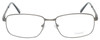 Front View of Enhance Mens BIG & TALL EN4182-SGU-60mm Designer Reading Glasses Satin Gun Metal