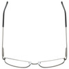 Top View of Enhance EN4182 Designer Progressive Lens Prescription Rx Eyeglasses in Satin Gunmetal Black Mens Rectangle Full Rim Metal 60 mm