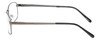 Side View of Enhance EN4182 Designer Progressive Lens Blue Light Blocking Eyeglasses in Satin Gunmetal Black Mens Rectangle Full Rim Metal 60 mm