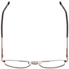 Top View of Jubilee Mens Aviator BIG & TALL J-5801 58mm Metal Designer Reading Glasses Brown