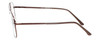 Side View of Jubilee J5801 Designer Blue Light Blocking Eyeglasses in Brown Mens Aviator Full Rim Metal 58 mm