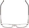 Top View of Jubilee J5801 Designer Single Vision Prescription Rx Eyeglasses in Brown Mens Aviator Full Rim Metal 62 mm