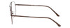 Side View of Jubilee J5801 Designer Progressive Lens Blue Light Blocking Eyeglasses in Brown Mens Aviator Full Rim Metal 62 mm