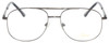 Front View of Jubilee J5801 Designer Single Vision Prescription Rx Eyeglasses in Gunmetal Black Mens Aviator Full Rim Metal 58 mm