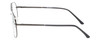 Side View of Jubilee J5801 Designer Blue Light Blocking Eyeglasses in Gunmetal Black Mens Aviator Full Rim Metal 62 mm
