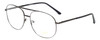 Profile View of Jubilee J5801 Designer Progressive Lens Blue Light Blocking Eyeglasses in Gunmetal Black Mens Aviator Full Rim Metal 62 mm