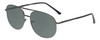 Profile View of Jubilee J5801 Designer Polarized Sunglasses with Custom Cut Smoke Grey Lenses in Gunmetal Black Mens Aviator Full Rim Metal 62 mm