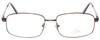 Front View of Jubilee J5812 Designer Bi-Focal Prescription Rx Eyeglasses in Dark Brown Mens Rectangle Full Rim Metal 59 mm