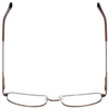 Top View of Jubilee J5812 Designer Bi-Focal Prescription Rx Eyeglasses in Dark Brown Mens Rectangle Full Rim Metal 59 mm