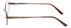 Side View of Jubilee J5812 Designer Blue Light Blocking Eyeglasses in Dark Brown Mens Rectangle Full Rim Metal 59 mm