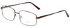 Profile View of Jubilee J5812 Designer Progressive Lens Blue Light Blocking Eyeglasses in Dark Brown Mens Rectangle Full Rim Metal 59 mm