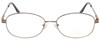 Front View of Jubilee Mens BIG&TALL J5877-COF-59mm Metal Designer Reading Glasses Coffee Brown