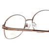 Close Up View of Jubilee J5877 Designer Single Vision Prescription Rx Eyeglasses in Coffee Brown Mens Oval Full Rim Metal 59 mm