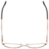 Top View of Jubilee J5877 Designer Single Vision Prescription Rx Eyeglasses in Coffee Brown Mens Oval Full Rim Metal 59 mm