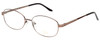 Profile View of Jubilee J5877 Designer Progressive Lens Blue Light Blocking Eyeglasses in Coffee Brown Mens Oval Full Rim Metal 59 mm