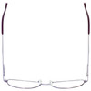 Top View of Jubilee Mens BIG&TALL J5877-PUR-59mm Metal Designer Reading Glasses Shiny Purple