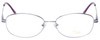 Front View of Jubilee J5877 Designer Reading Eye Glasses with Custom Cut Powered Lenses in Purple Mens Oval Full Rim Metal 59 mm