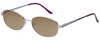 Profile View of Jubilee J5877 Designer Polarized Reading Sunglasses with Custom Cut Powered Amber Brown Lenses in Purple Mens Oval Full Rim Metal 59 mm
