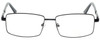Front View of Jubilee Mens BIG & TALL J-5914-MBK-60 mm Designer Reading Glasses in Matte Black