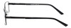 Side View of Jubilee J5914 Designer Progressive Lens Blue Light Blocking Eyeglasses in Matte Black Mens Rectangle Full Rim Metal 60 mm