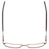 Top View of Jubilee J5914 Designer Bi-Focal Prescription Rx Eyeglasses in Matte Brown Mens Rectangle Full Rim Metal 60 mm